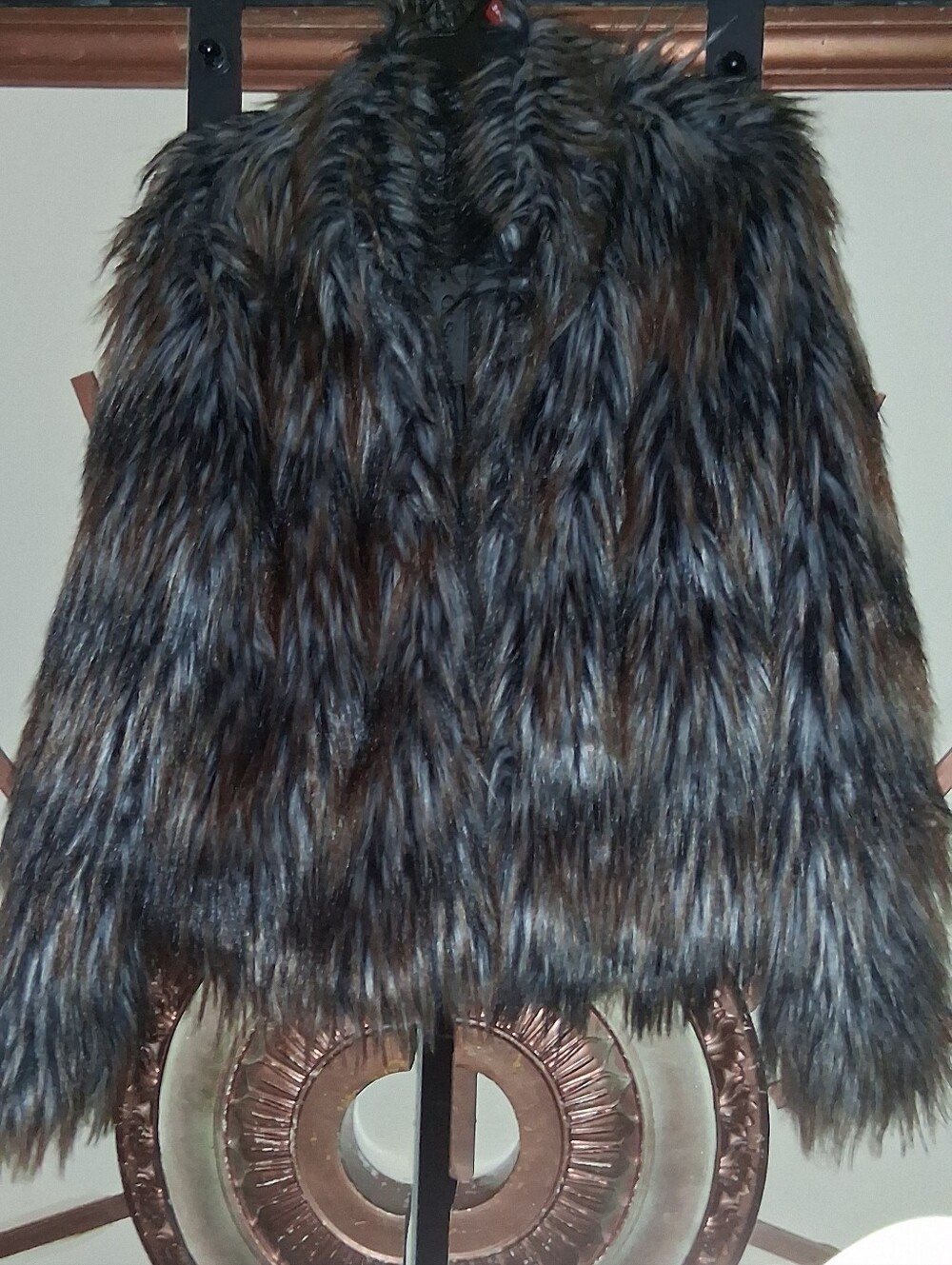 Ci Sono Faux Fur Jacket in Brown and Black Womens Large